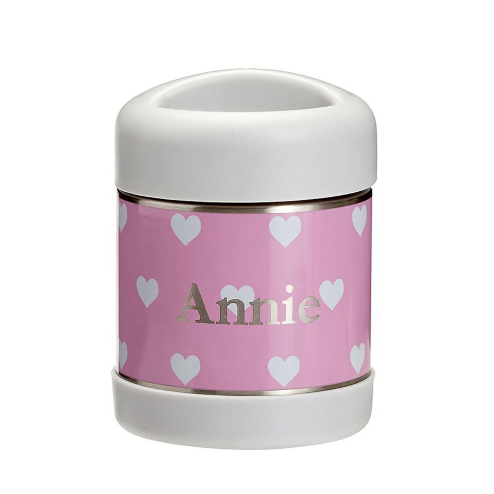 Pottery Barn Kids Pink and White Heart Container